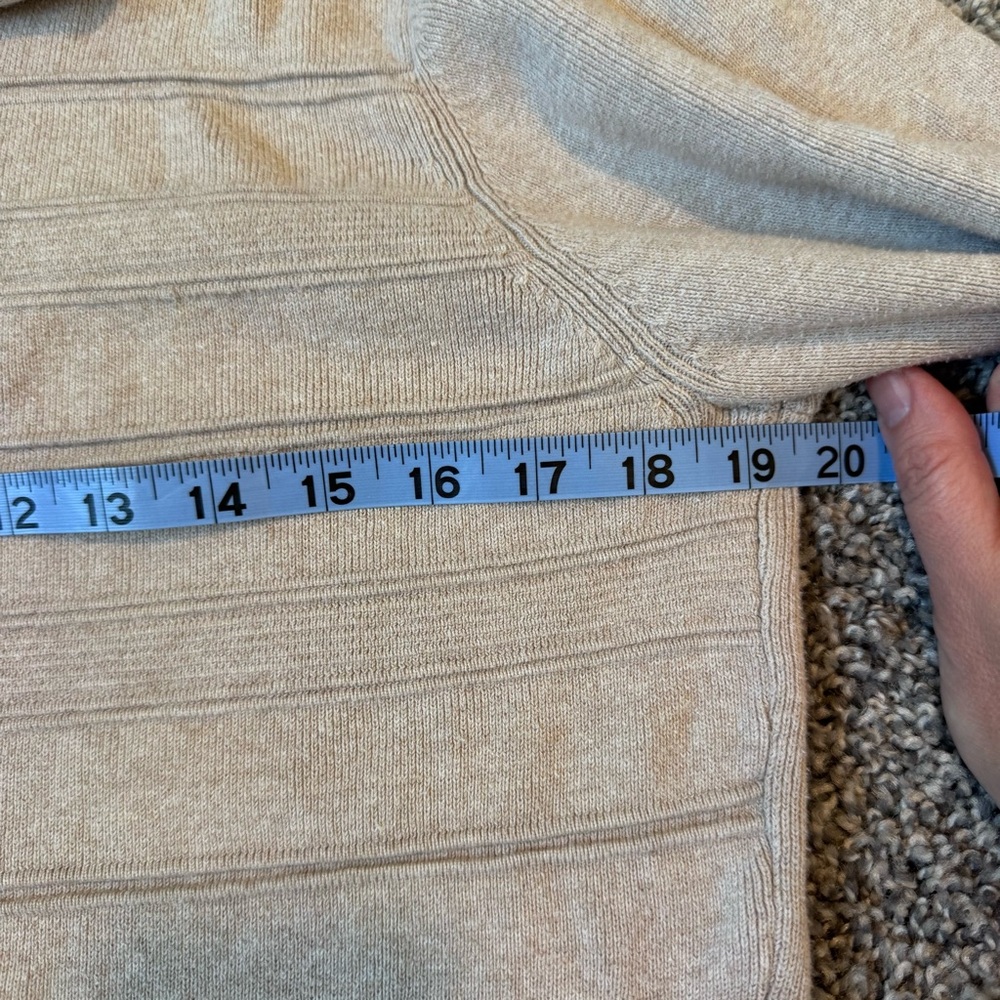 Croft & Barrow Beige Women's Full Zipper Cardigan‎ Sz Large 100% Cotton Collared - Picture 7 of 9